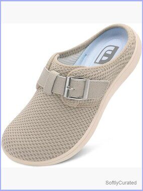Wide Adjustable Diabetic Mules - Breathable House Slippers for Swollen Feet